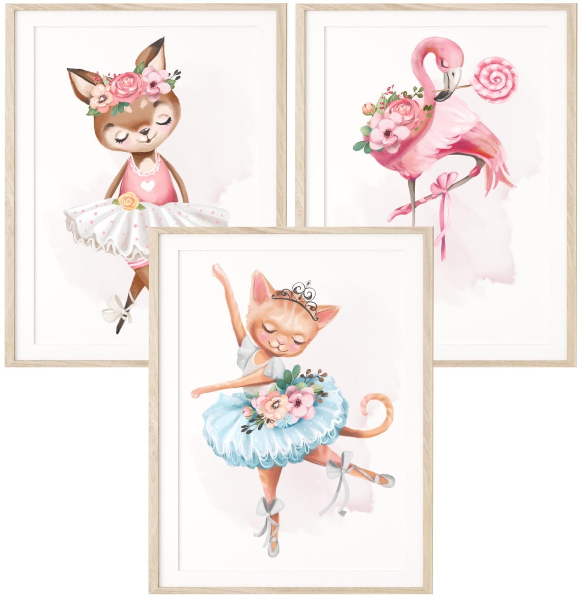 Zestaw 3 plakaty kotek, sarenka, flaming - Kolekcja balet Nr.6.jpg