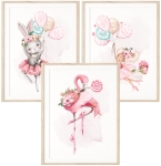 Zestaw 3 plakaty flaming, króliczek z balonikami Imię dziecka balet Nr.2.jpg