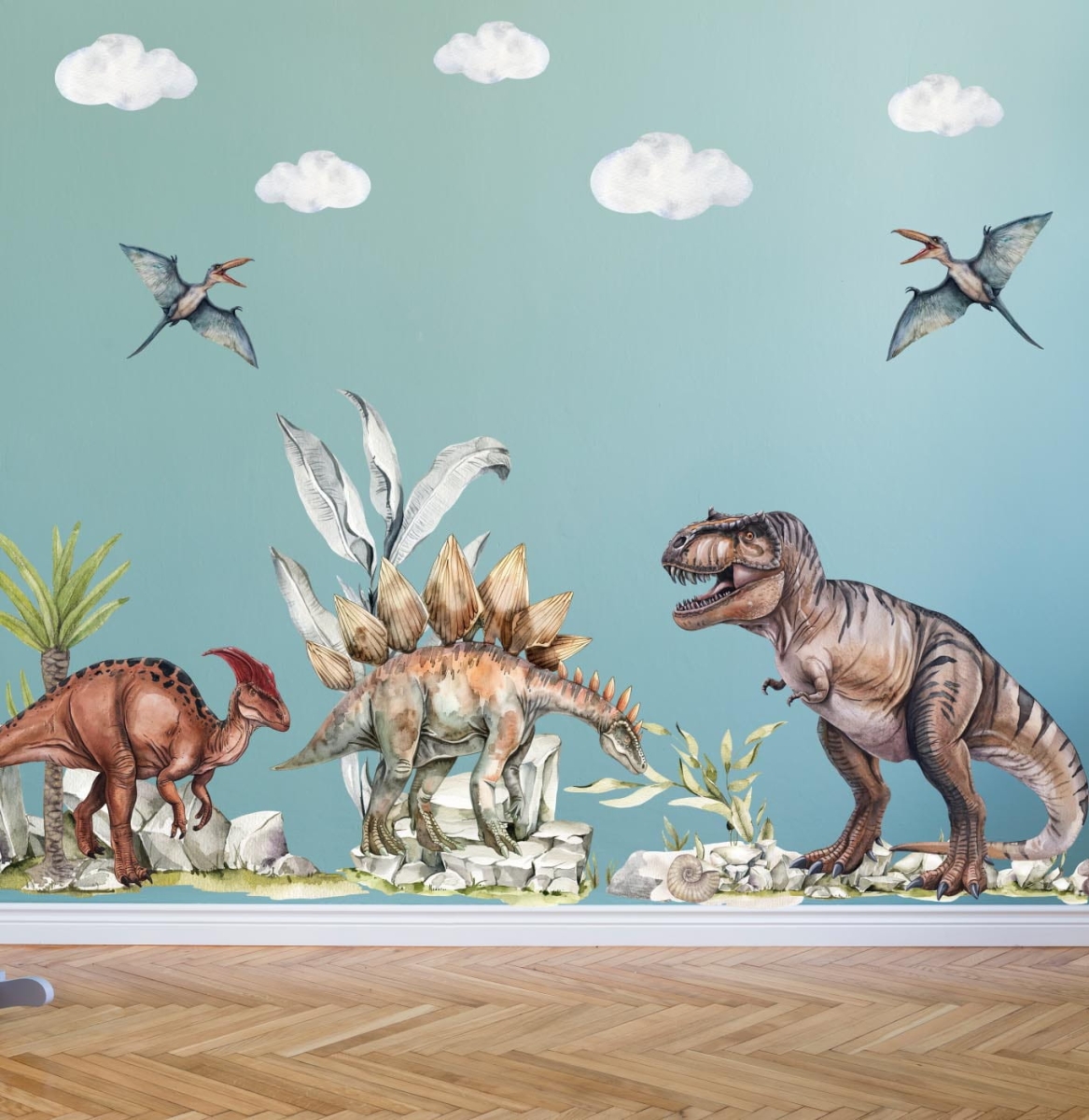Dinozaury Komplet Naklejka na ścianę dla dzieci.jpg