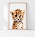 Gepard - Plakat do Pokoju Dziecka Akwarela.jpg