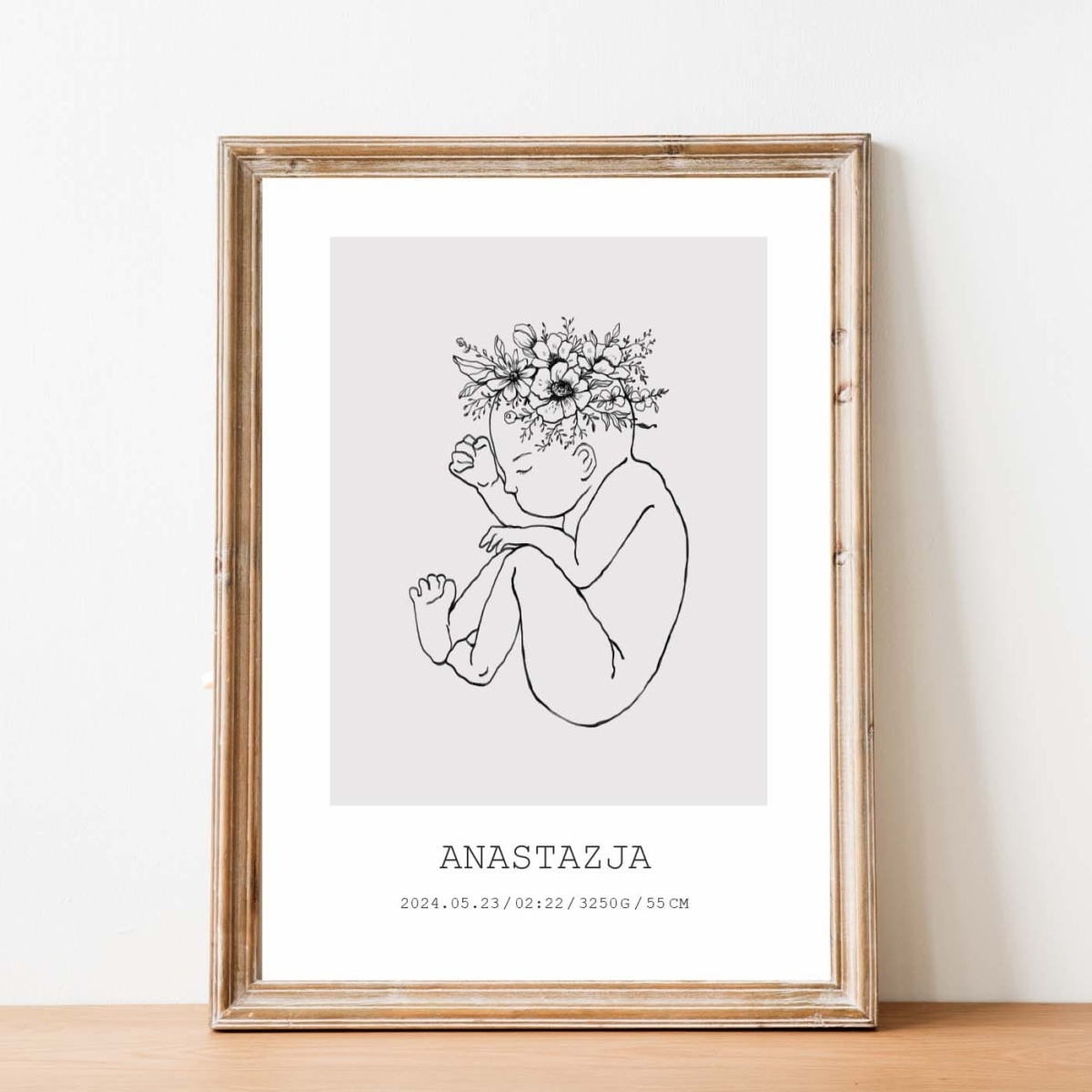 Plakat Line Art Nr 4 – delikatny szkic dziecka – Mała Pracownia