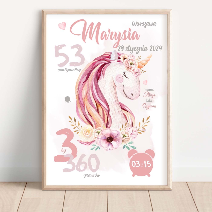 Metryczka Jednorożec - Mała Pracownia DK.jpg