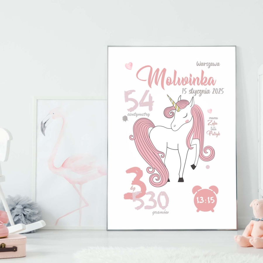 Metryczka Jednorożec Nr.3 - Mała Pracownia DK.jpg