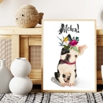 Buldog Francuski Aloha - Plakat, obrazek na ścianę dla dzieci.jpg