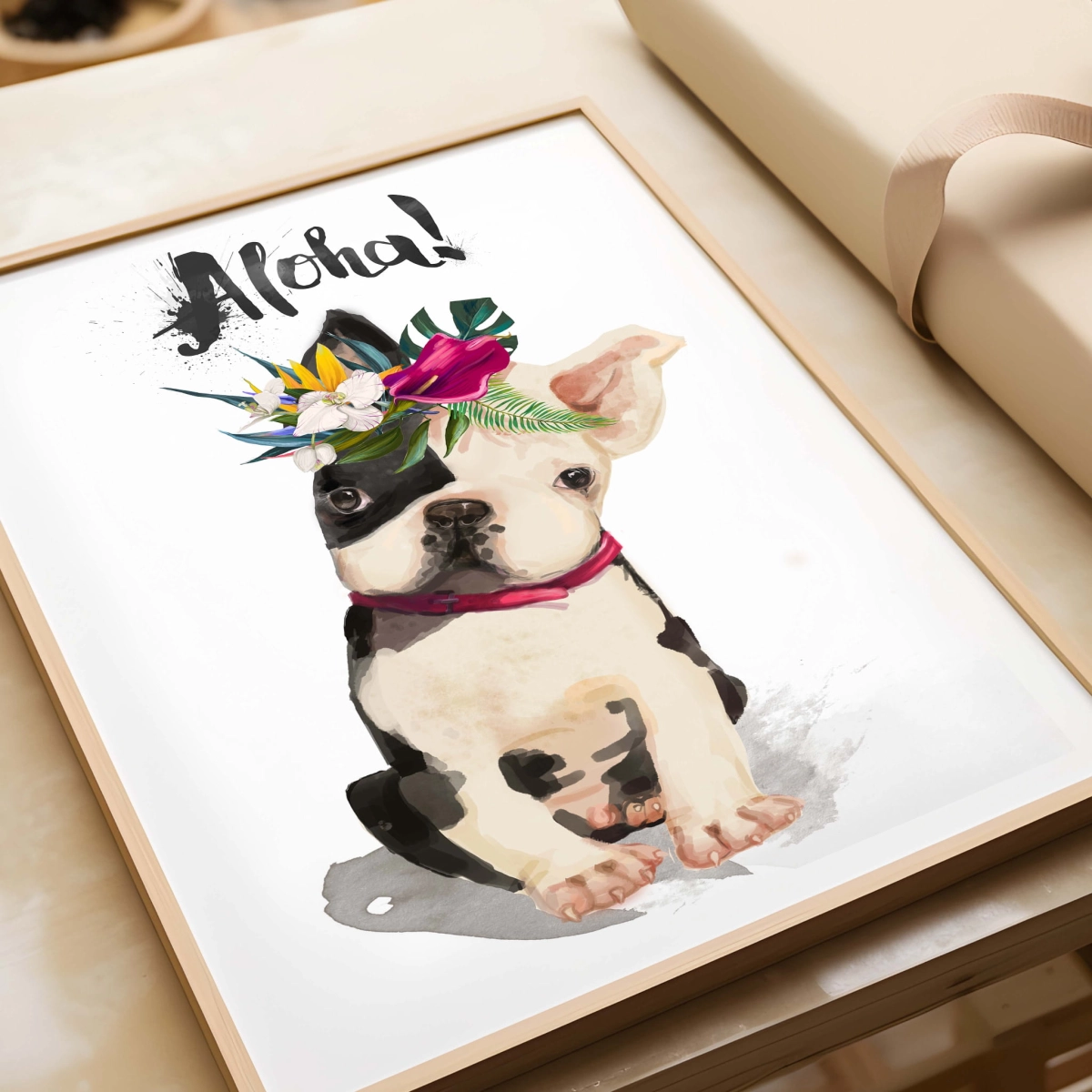 Plakat Buldog Francuski Aloha .jpg