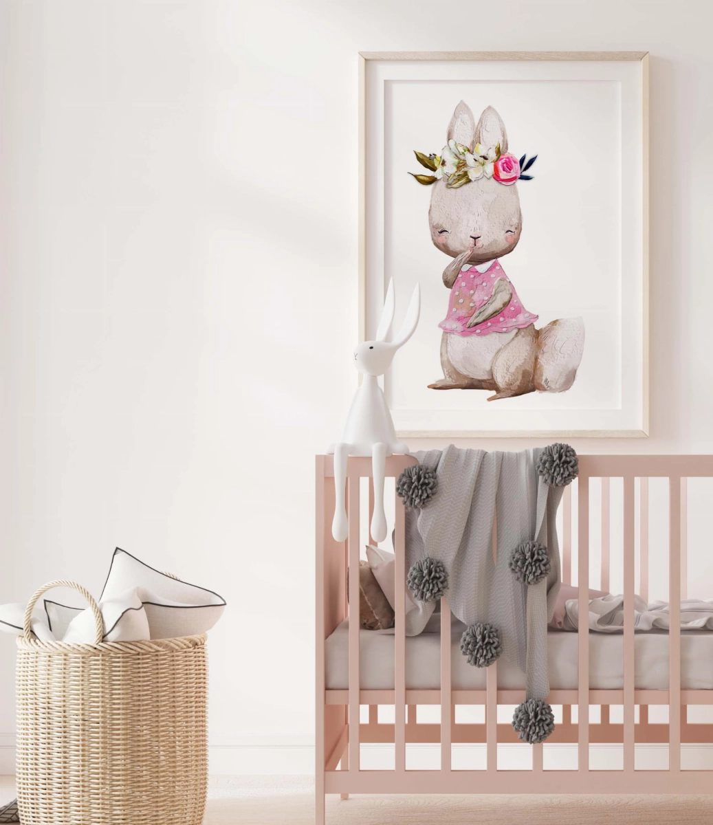 Króliczek z wianuszkiem - Plakat na ścianę.jpg