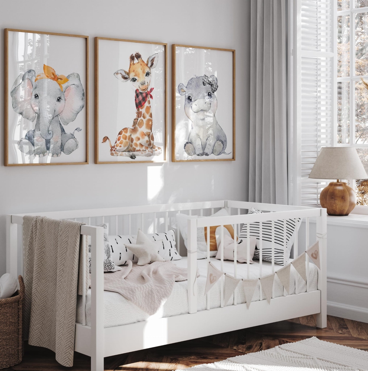 Hipcio, Słonik, Żyrafa Zestaw 3 plakaty Sawanna Nr.1.jpg