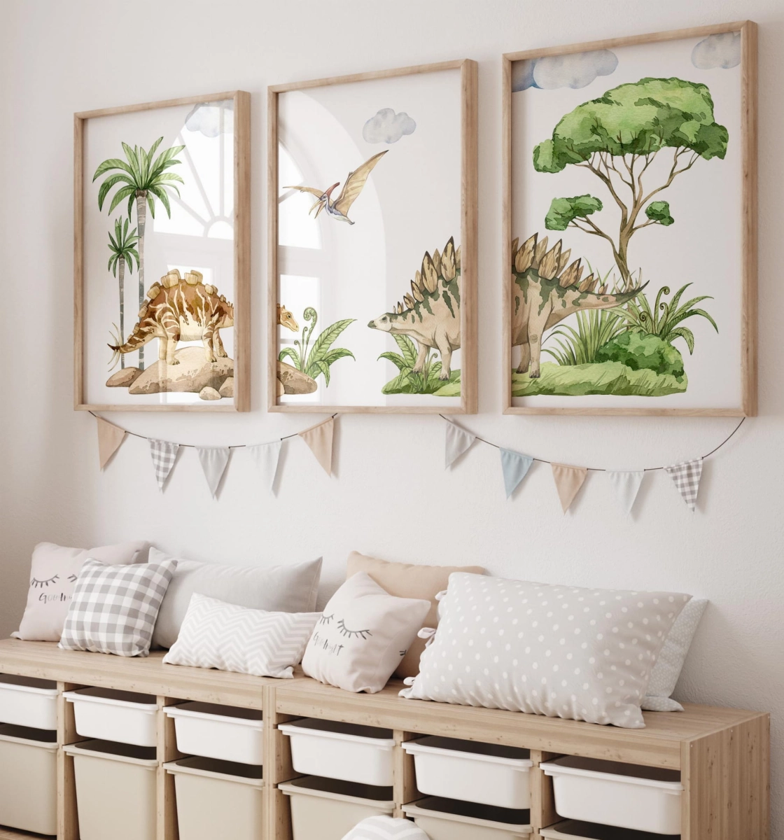 Dinozaury Stegozaur, Wuerhozaur - Zestaw 3 plakaty.jpg