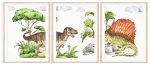 Dinozaury Dimetrodon, Tyrannosaurus rex - Zestaw 3 plakaty.jpg