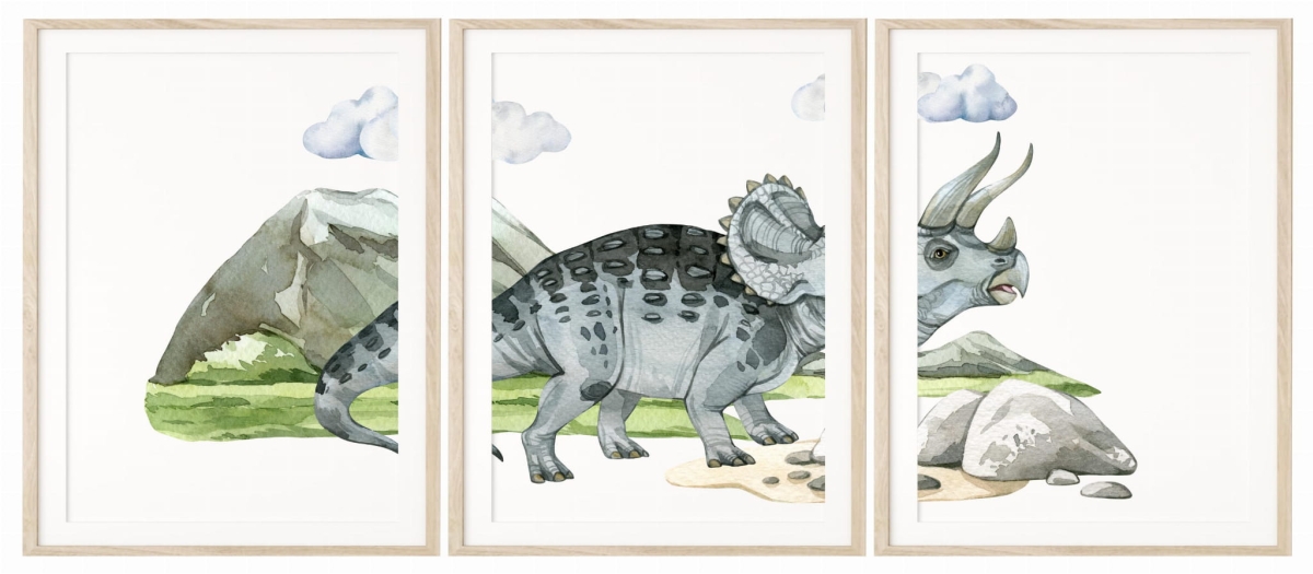 Dinozaury Triceratops - Zestaw 3 plakaty.jpg