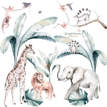 Zwierzęta Sawanna Naklejka na ścianę.jpg