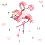 Flaming z lizakiem kwiatk i- Naklejka.jpg