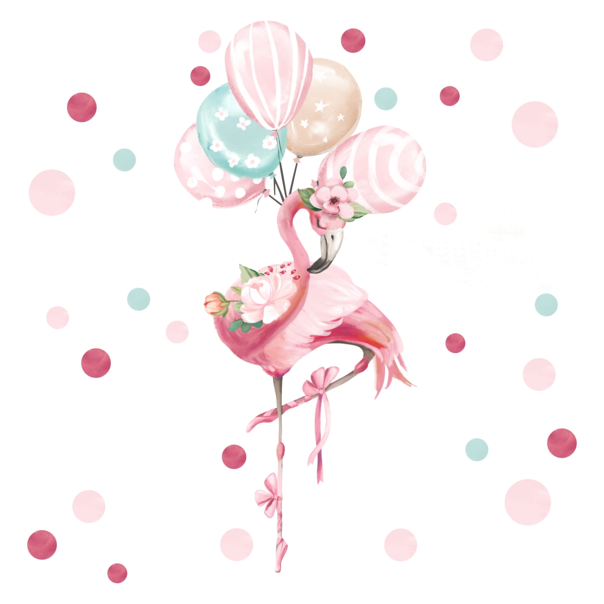Flaming baletnica z balonikami naklejka.jpg