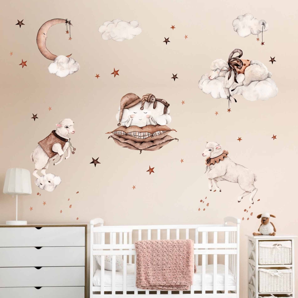 Sheep dreams naklejka na ścianę.jpg