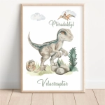 Dinozaur Velociraptor – plakat do pokoju chłopca