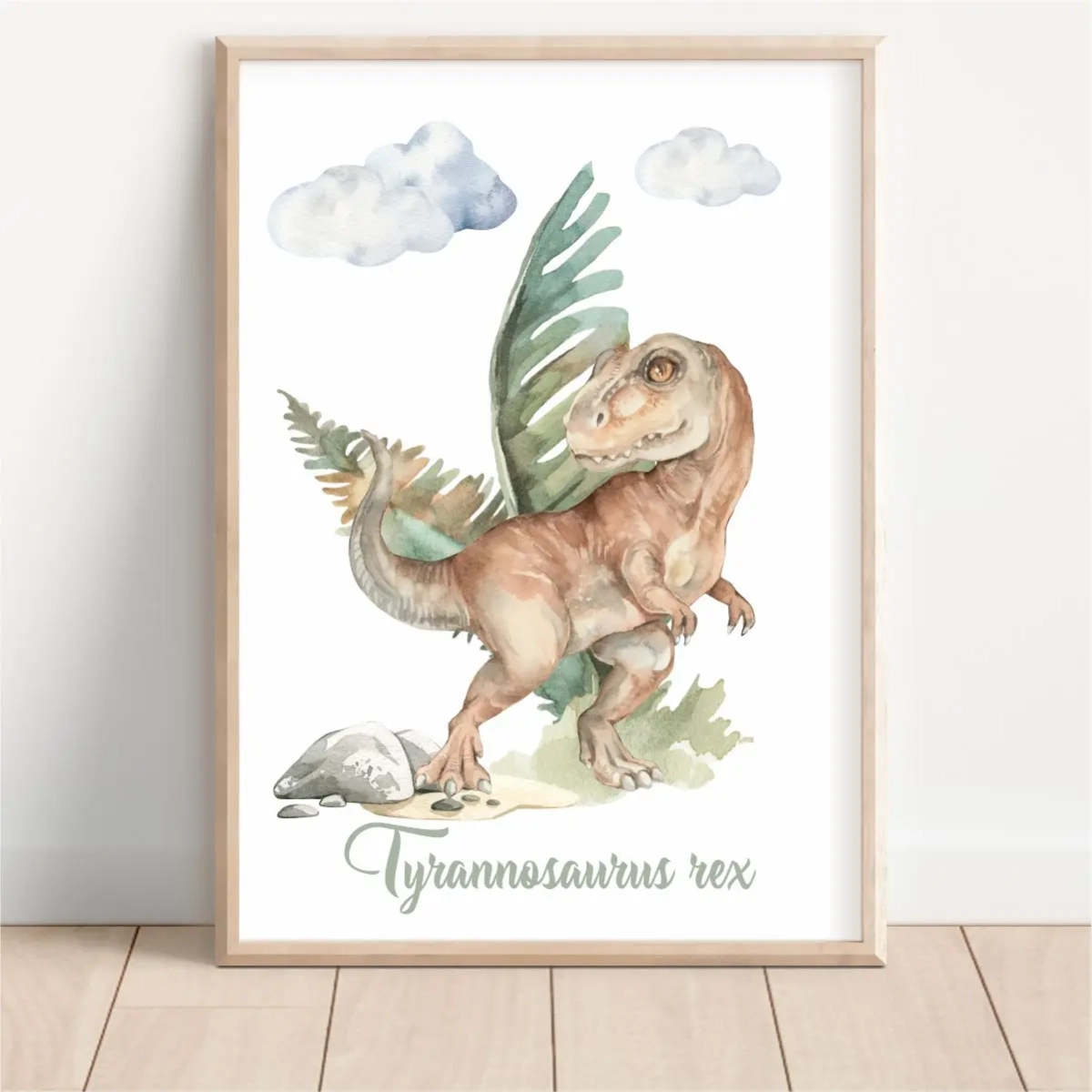 Plakat dla dzieci z dinozaurem T-Rex