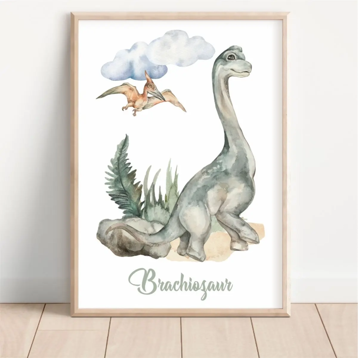 Ilustracja dinozaura Brachiozaura na plakacie