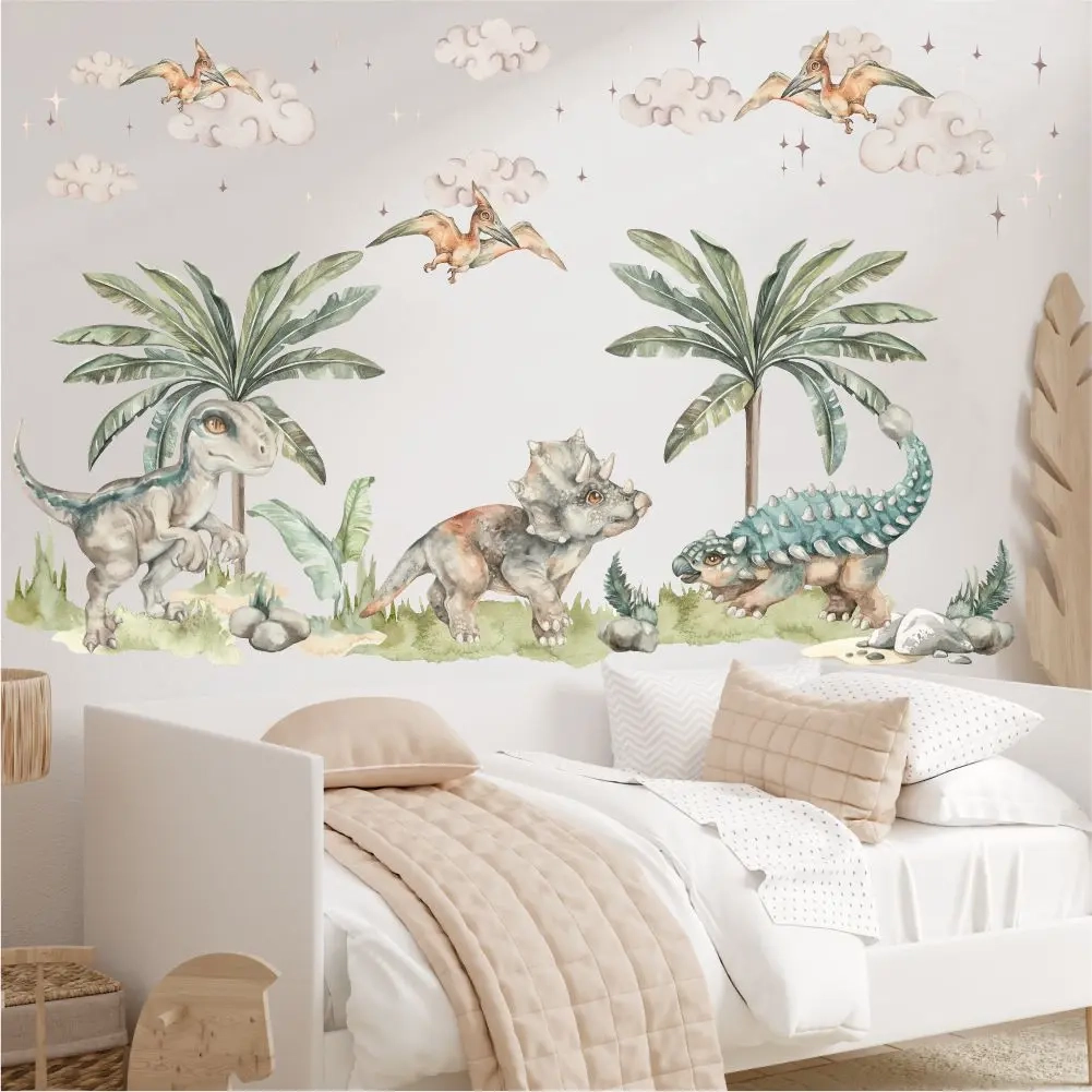 Dekoracja ścienna Dino World – palmy i trawa