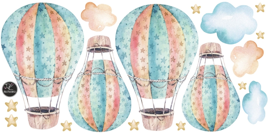 balony,chmurki ,gwiazdki 100x50 formatka.jpg