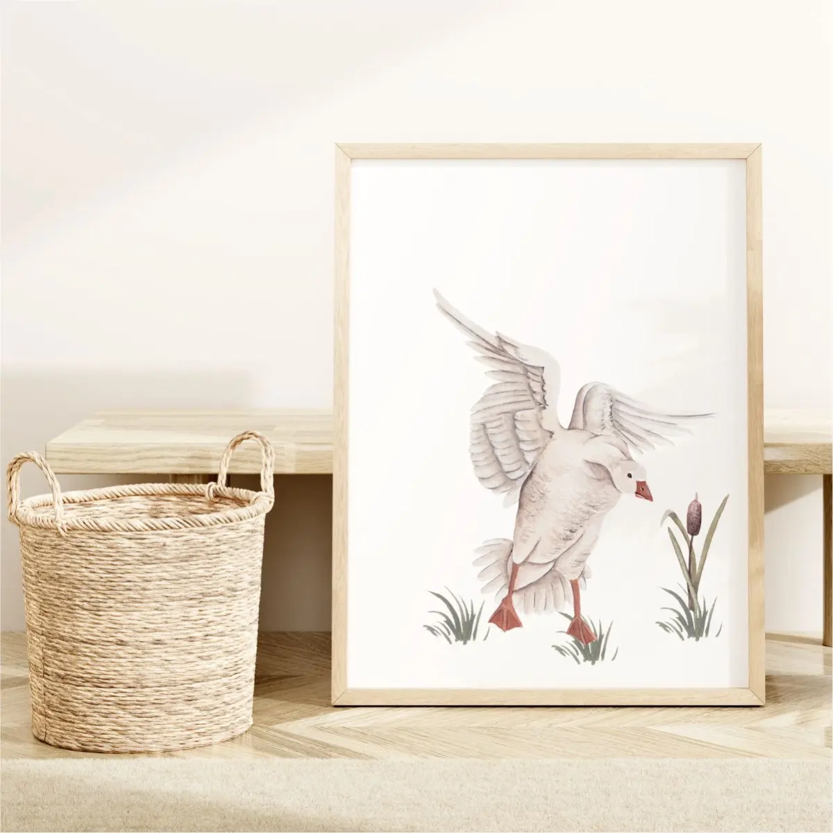 Plakat dziecięcy z motywem gąski do pokoju dziecka | Mała Pracownia