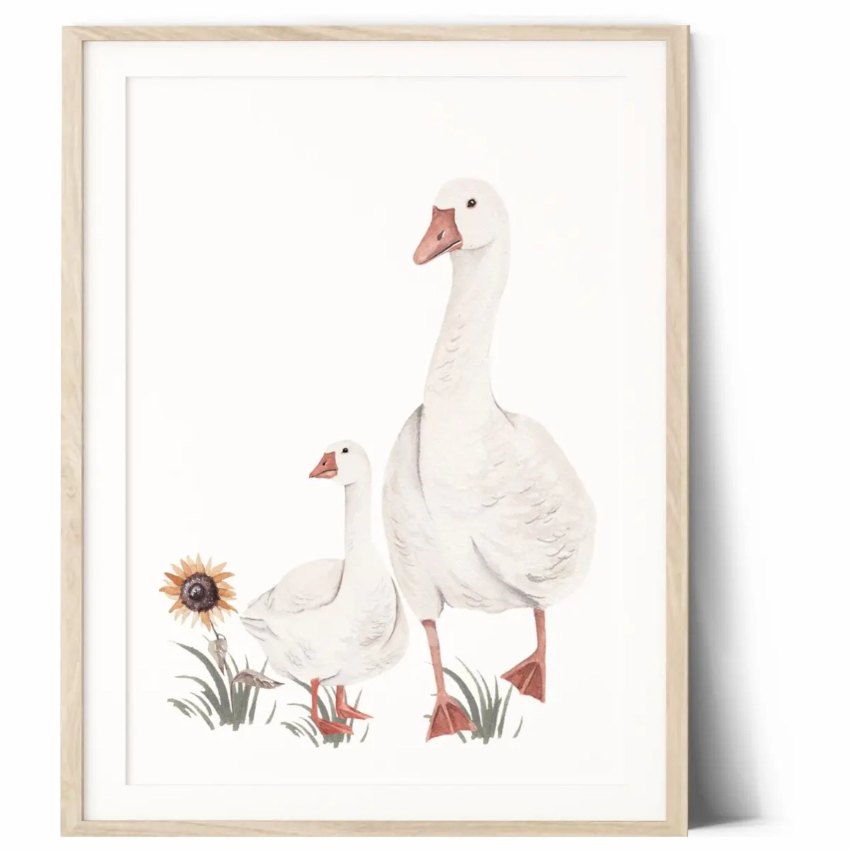 Boho plakat gąska z maluszkiem – dekoracja ścienna | Mała Pracownia