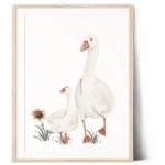 Boho plakat gąska z maluszkiem – dekoracja ścienna | Mała Pracownia