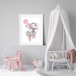 Dekoracja pastelowa dla dziewczynki – słonik baletnica