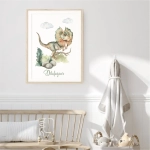 Dekoracja pokoju dziecięcego dla chłopca z Dilofozaurem