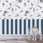 Naklejka lamperia błękitno-granatowa do pokoju dziecka