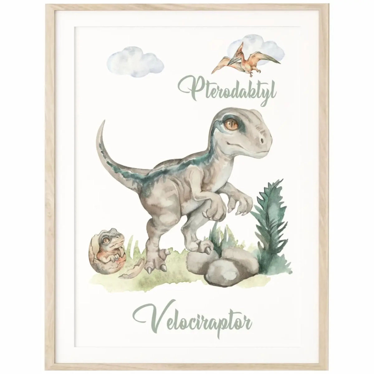 Plakat Velociraptor do pokoju dziecka