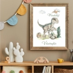 Dinozaur Velociraptor ilustracja na ścianę