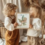 Plakat z dinozaurem Tyranozaurem do pokoju dziecka