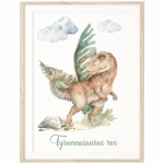Ilustracja Tyranozaura na plakat dla chłopca