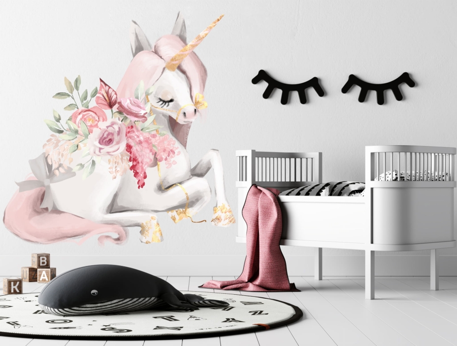 Jednorożec,unicorn,kwiaty-naklejka ścienna.jpg
