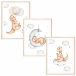 zestaw plakatów dinozaury na ścianę