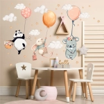 naklejka z pandą i gwiazdkami