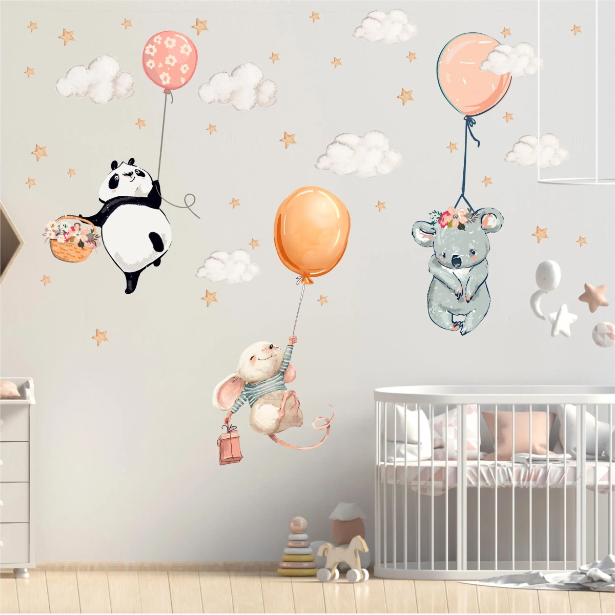 pastelowa naklejka na ścianę dla dzieci