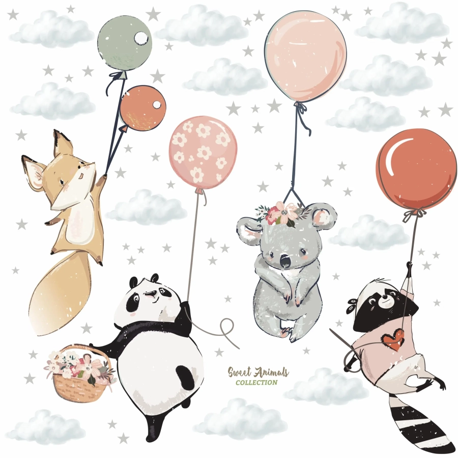 akwarelowa dekoracja ścienna dla dzieci