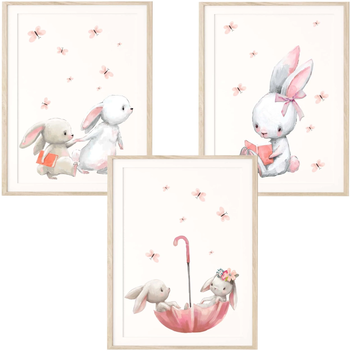 plakaty do pokoju dziewczynki z króliczkami