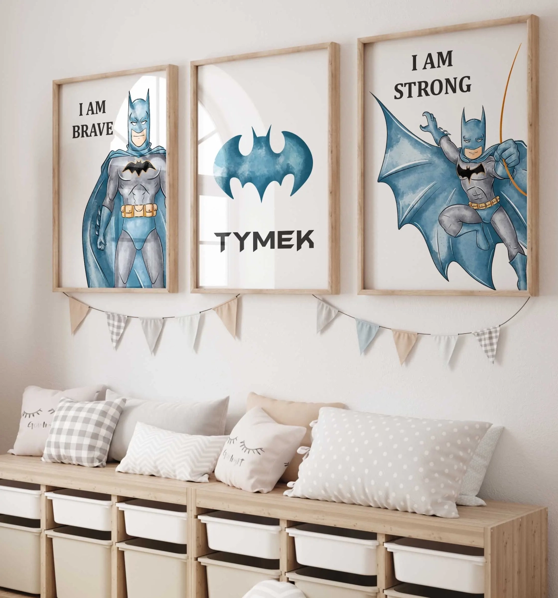 Zestaw plakatów z Batmanem do pokoju dziecka