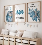 Zestaw plakatów z Batmanem do pokoju dziecka