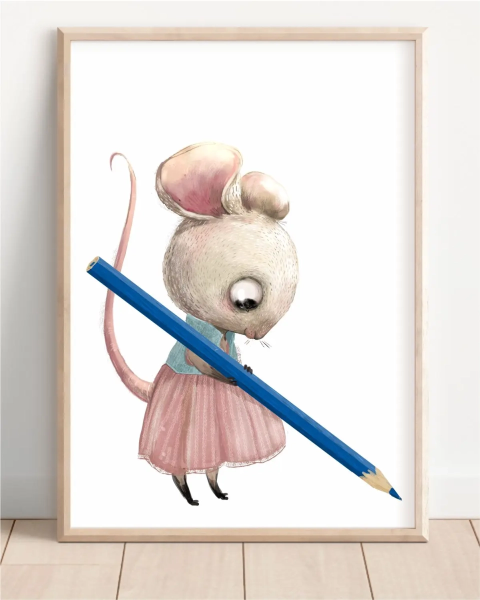 obrazek myszka edukacyjna do pokoju dziecka – Mała Pracownia