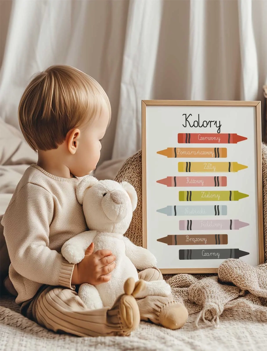 pastelowy obrazek do nauki kolorów dla dzieci