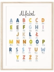 plakat montessori z alfabetem dla dzieci wzór 2
