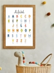 alfabet do nauki literek do pokoju dziecka