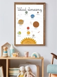 planety i orbity w kosmosie – plakat do pokoju dziecka
