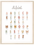 plakat alfabet montessori w stylu boho