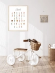 edukacyjny plakat alfabet dla dzieci boho