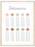 plakat dodawanie montessori w stylu boho
