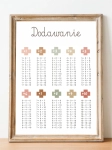 matematyka dla dzieci – plakat montessori boho